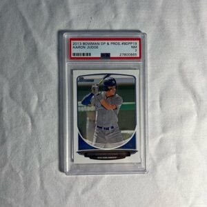 Aaron Judge at bat 2013 Bowman Draft Pics Baseball Card (New York Yankees)